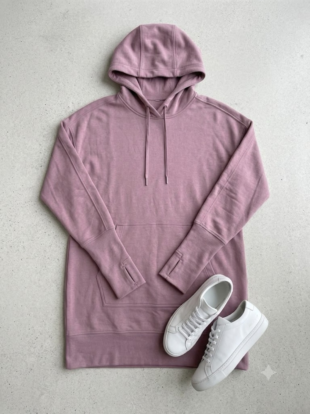 Eddie Bauer Dusty Rose Oversized Hoodie Camp Tunic Dress - Picture 2 of 10